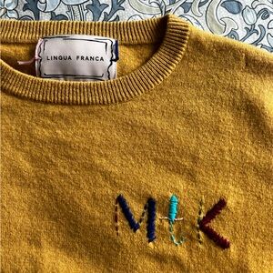 Lingua Franca Montauk Sweater in Mustard